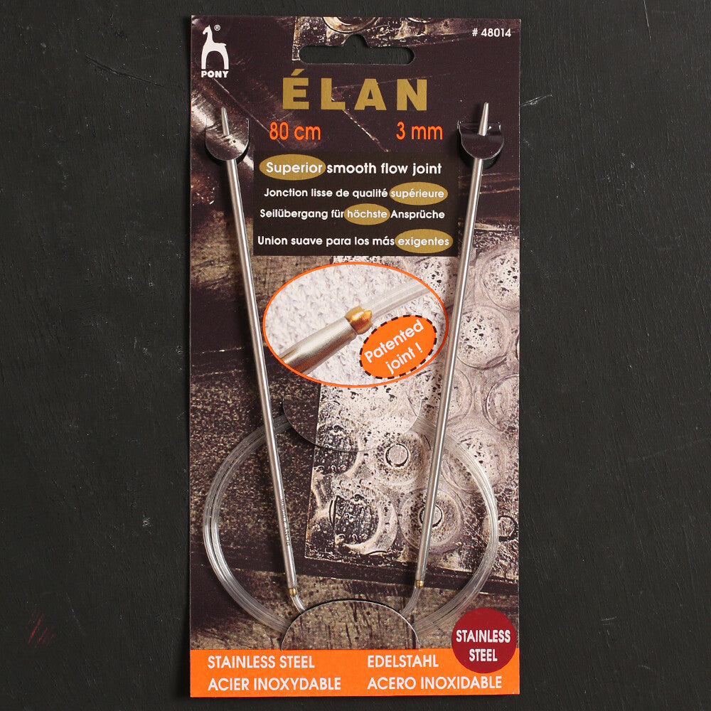 Pony Elan 3 mm 80 cm Paslanmaz Çelik Misinalı Şiş - 48014